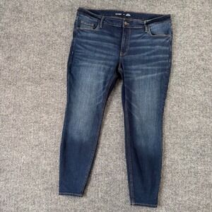 Old Navy Womens Jeans Size 20‎ Rockstar Super Skinny Mid Rise Dark Wash Blue